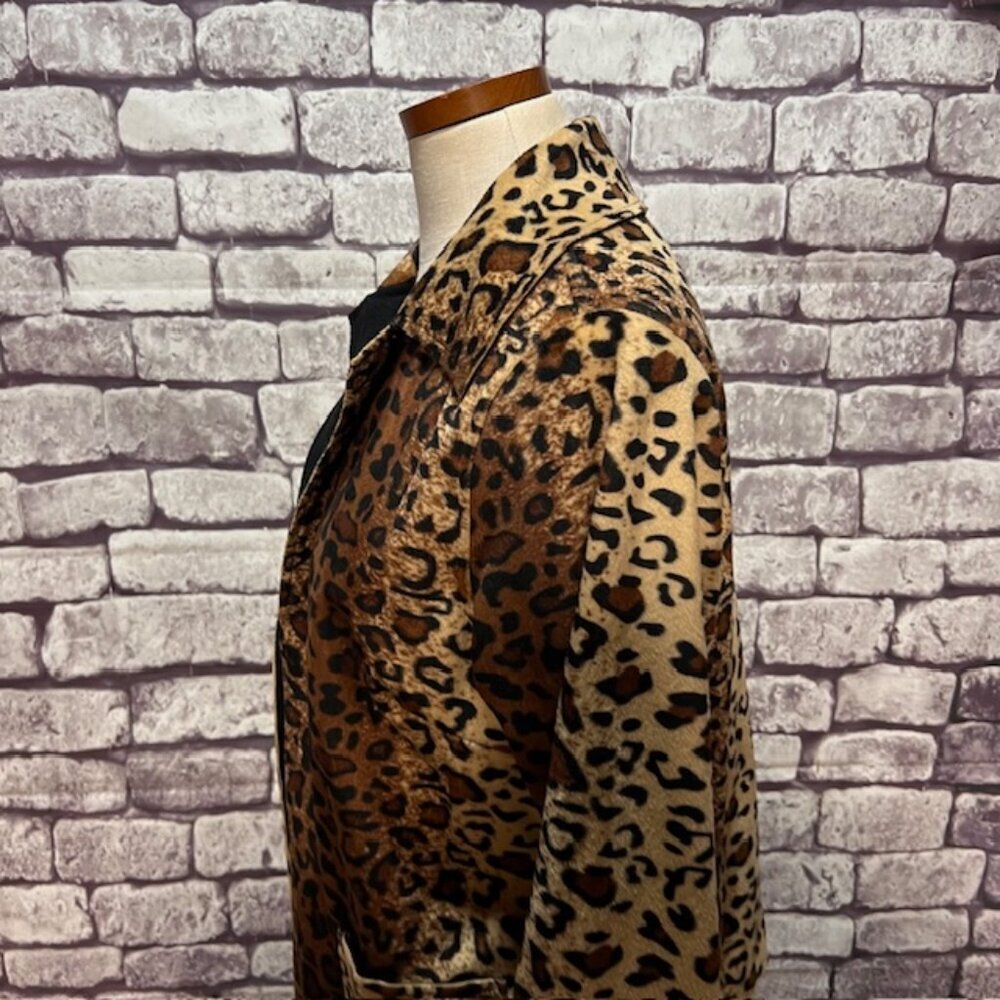 Tan Jay Black, Brown & Beige Animal Print Jacket Size 10 - Picture 5 of 9
